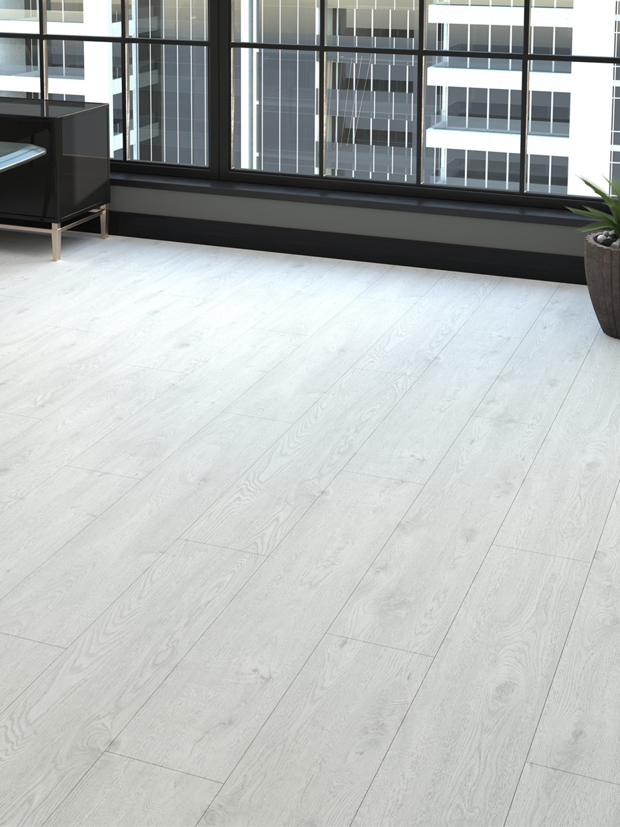 White Oak Wood Click Laminate Flooring - 1200x191x8(mm)