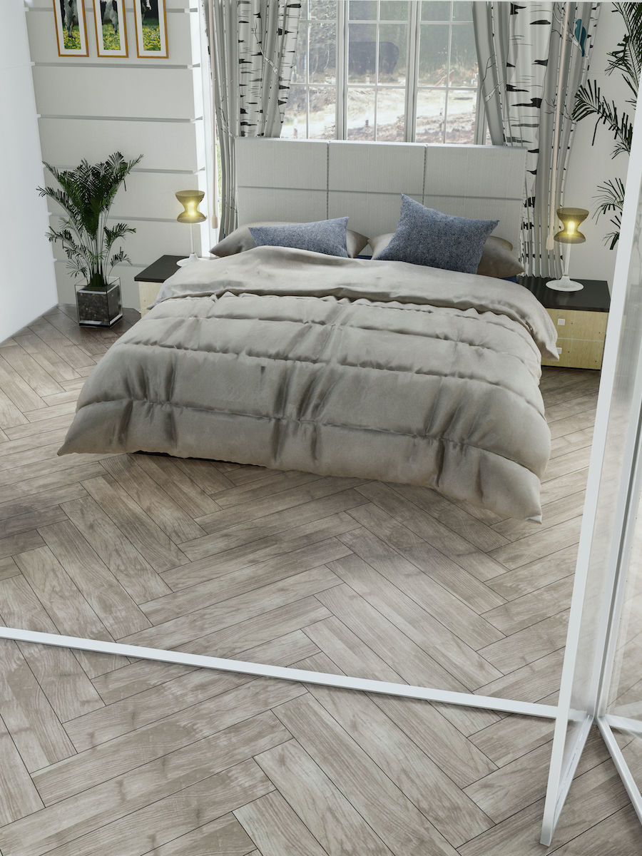 Atelier Teak Wood Effect Herringbone - 900x150(mm)