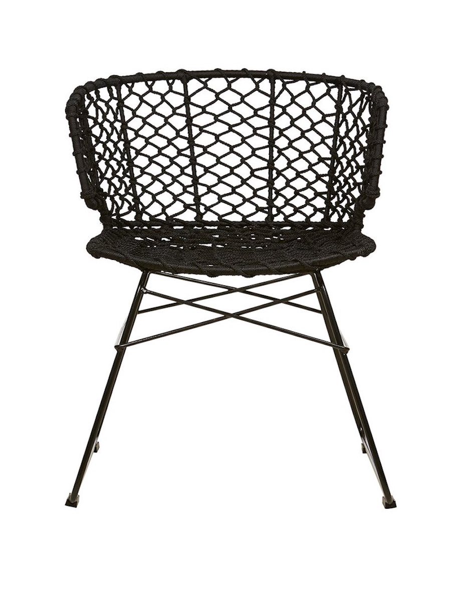 Breeze Rope Outdoor Chair - Black (with cushion)