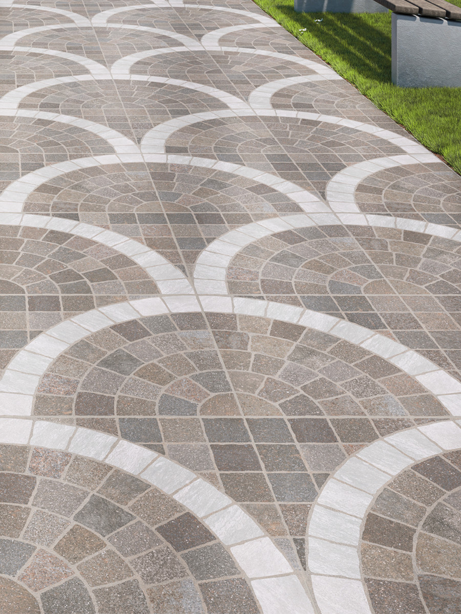 Bruno Decor Cobble Effect Italian Outdoor Porcelain Paving Slabs - 605x605 Pack