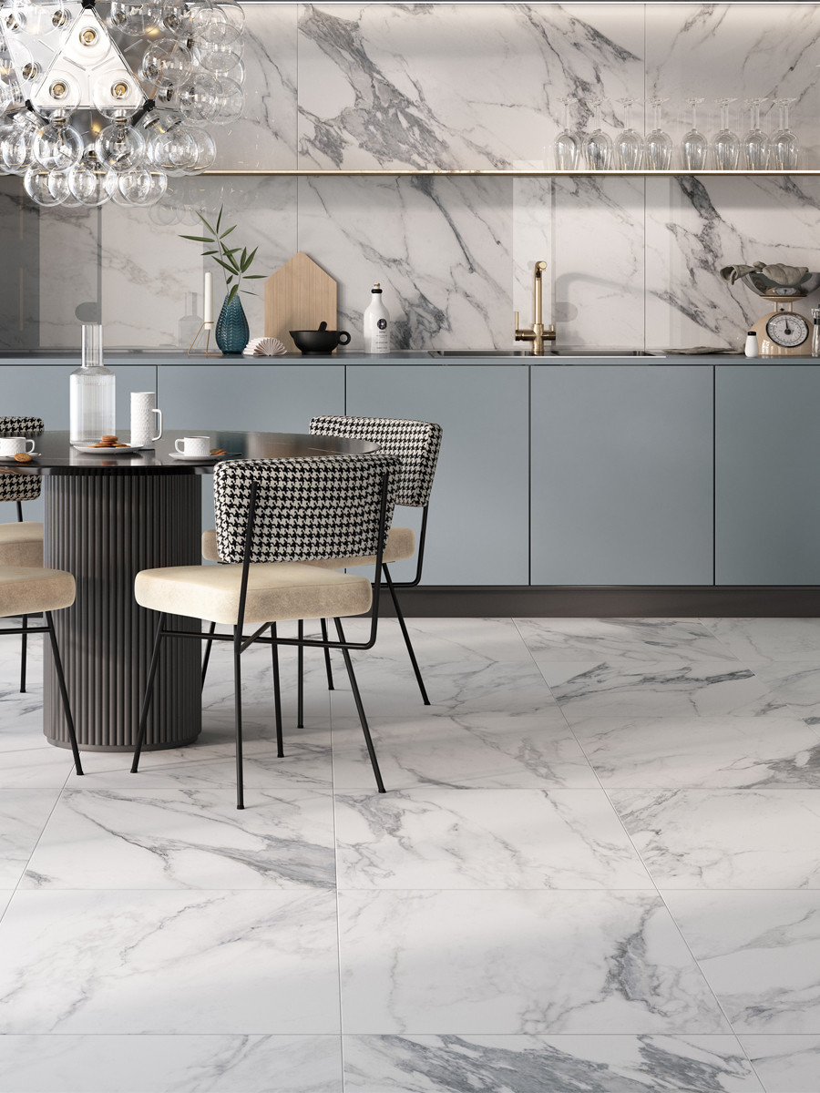 Calacatta Bianco XXL Polished Wall & Floor Tiles - 1200x600mm