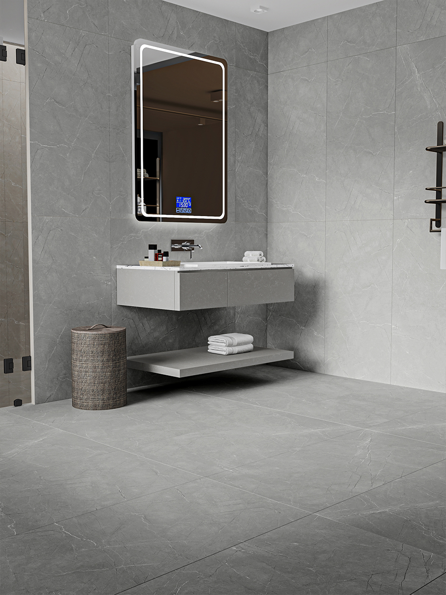 Como Grey Matt Porcelain Tile - 1200x600x9mm