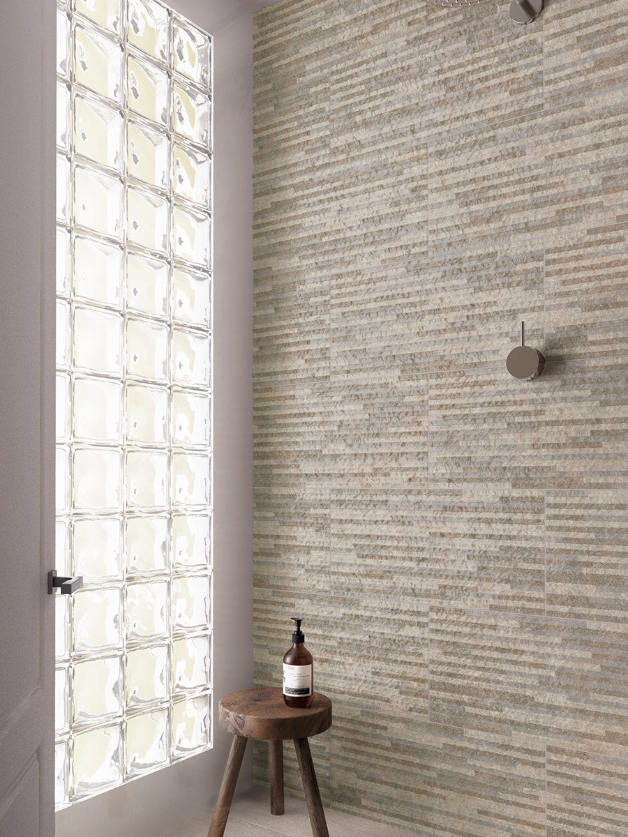 Desert Grey Split Face Effect Porcelain Wall Tile - 300x600mm