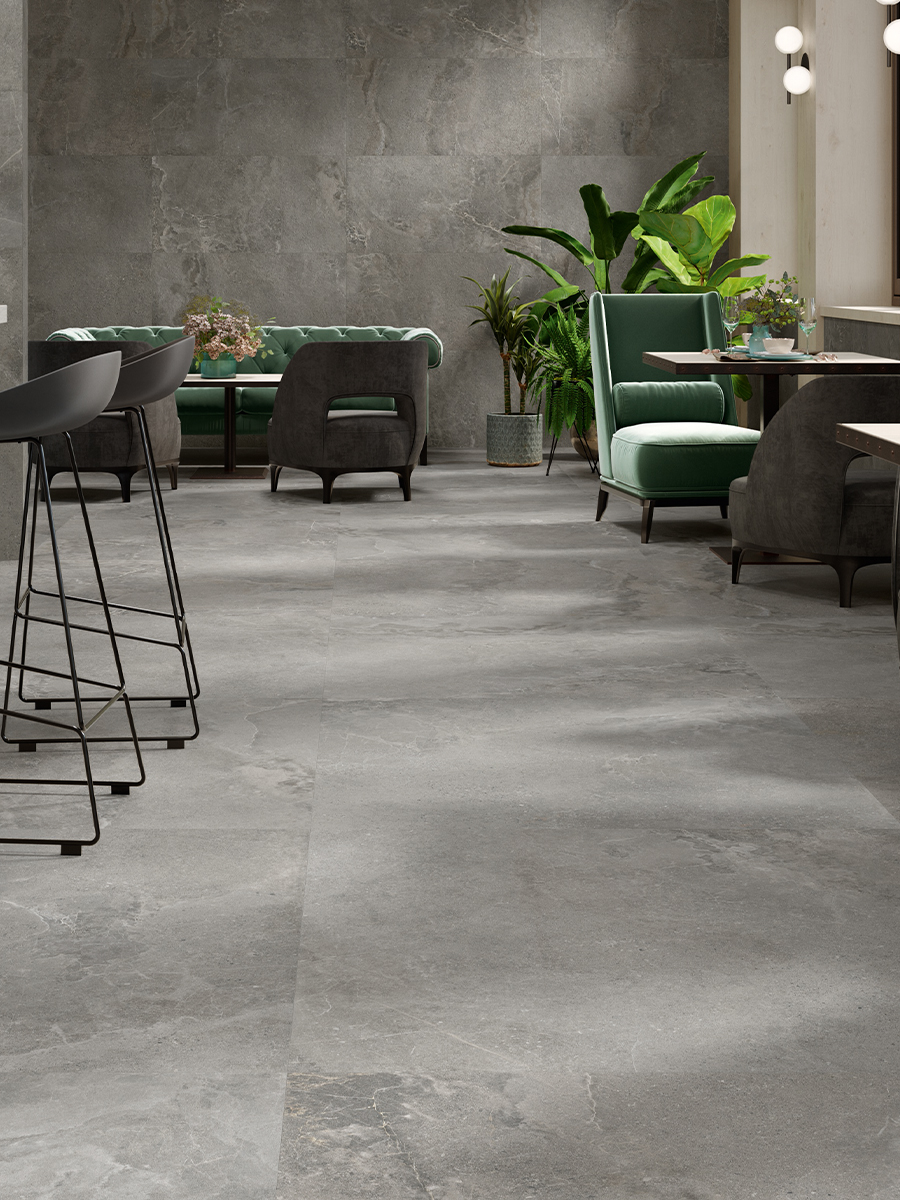 Dome Anthracite Porcelain Tile - 1200x1200mm