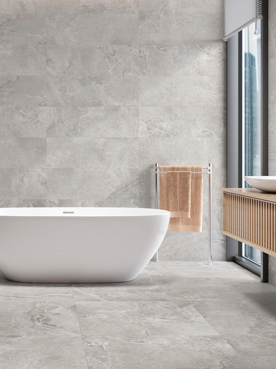 Dome Ash Porcelain Tile - 1200x1200mm