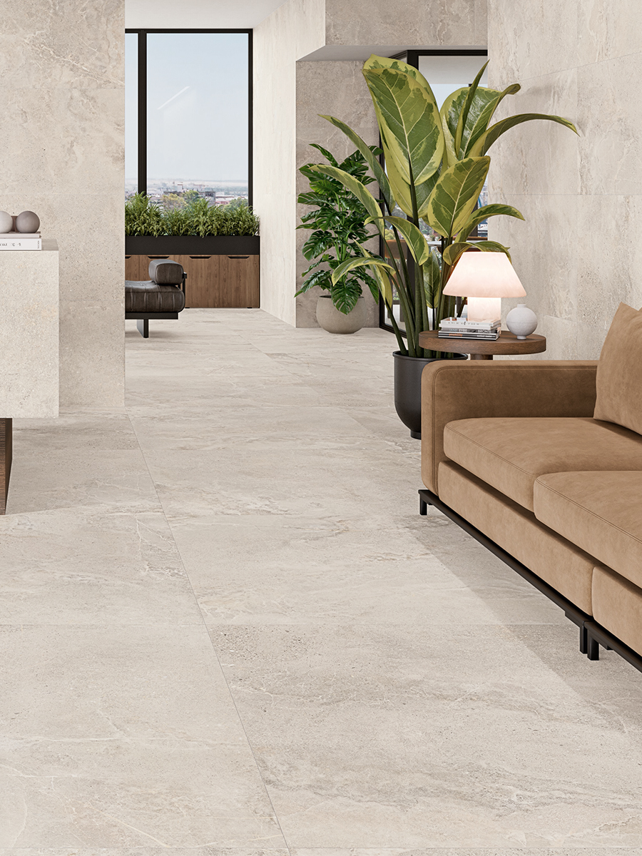 Dome Bone Porcelain Tile - 1200x1200mm