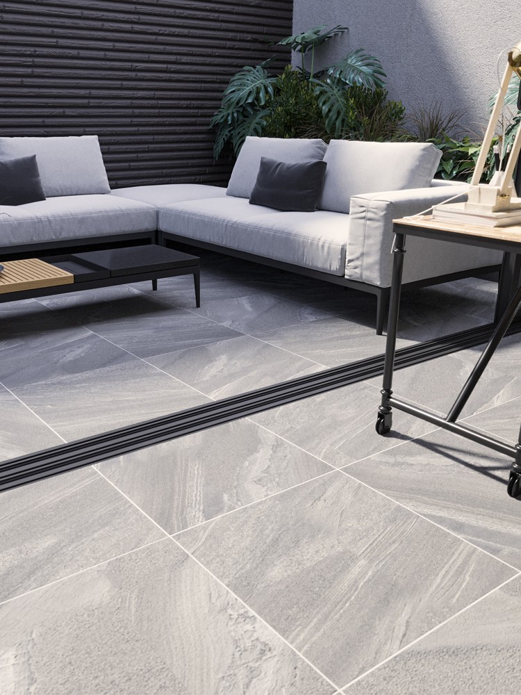 Crossover Grey Porcelain Tile - 1200x600mm