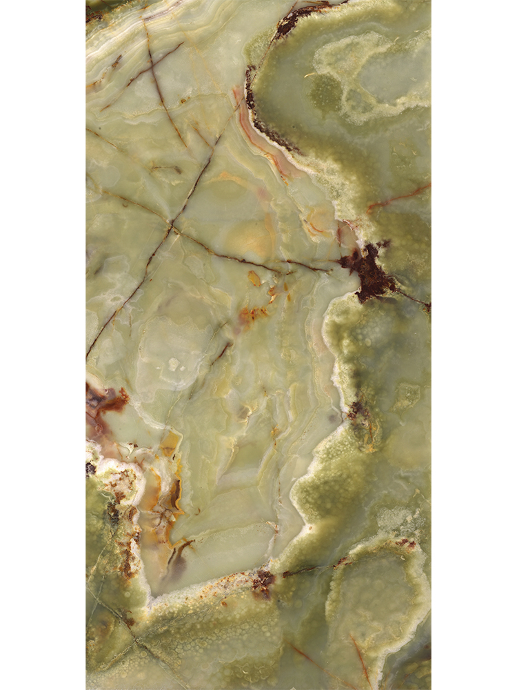 Eunoia Green Onyx Effect Porcelain Tiles - 1200x600mm