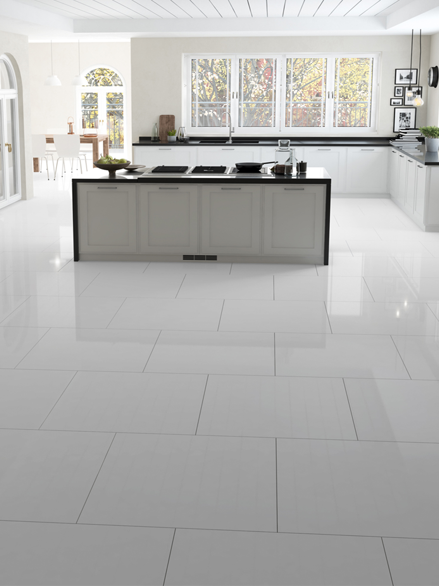 XXL Everest White Gloss Wall & Floor Tile - 800x800(mm)