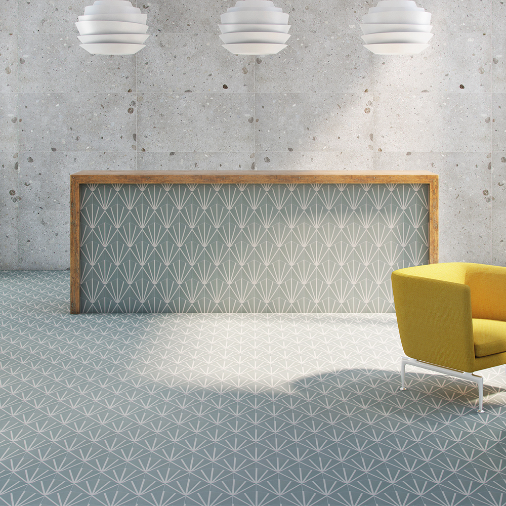 Mirage Aqua Hexagon Wall & Floor Tiles - 198x228mm