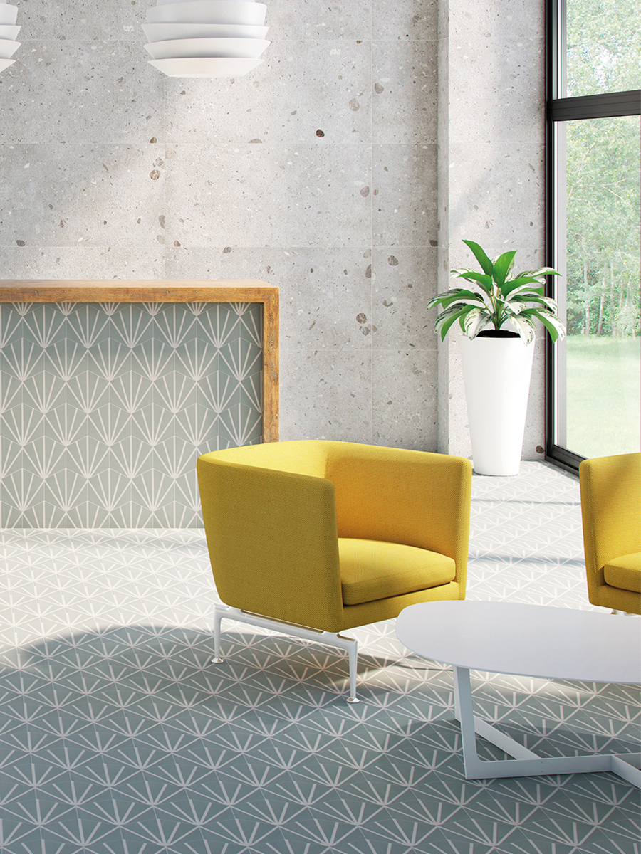 Mirage Aqua Hexagon Wall & Floor Tiles - 198x228mm