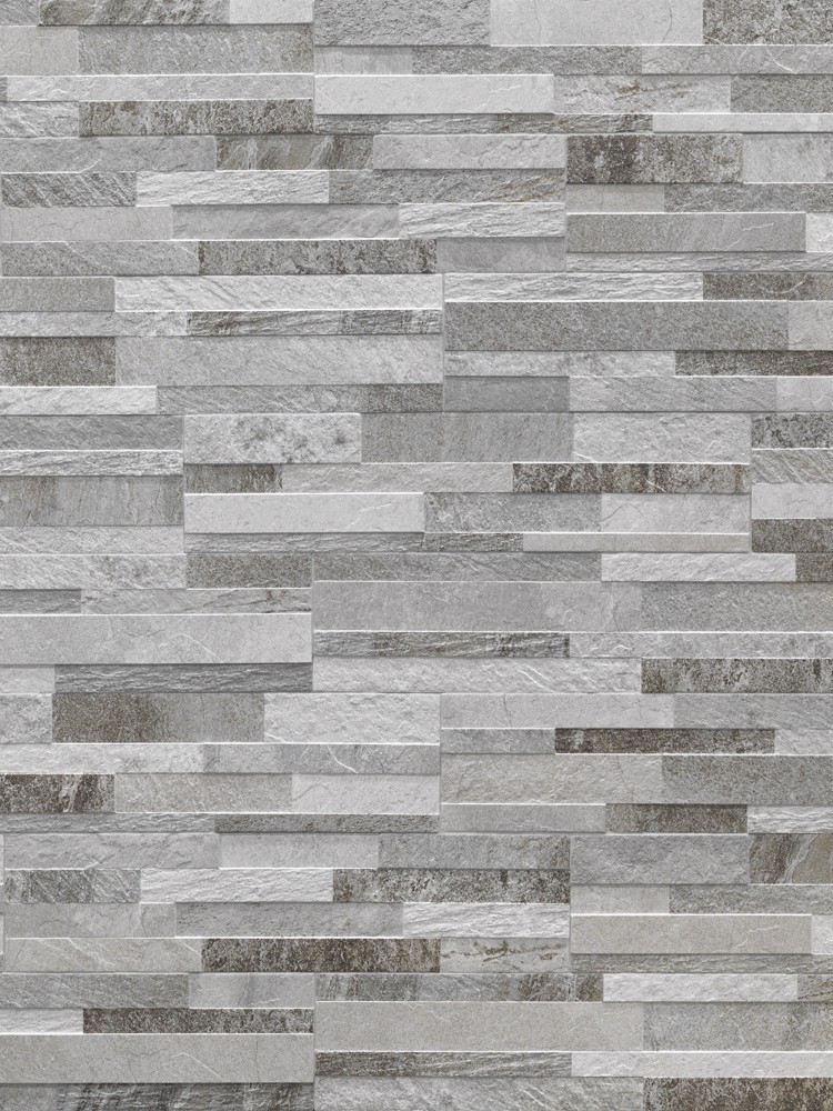 Grey Slate Split Face Effect Outdoor Porcelain Wall Tile - 150x610x7-11(mm)