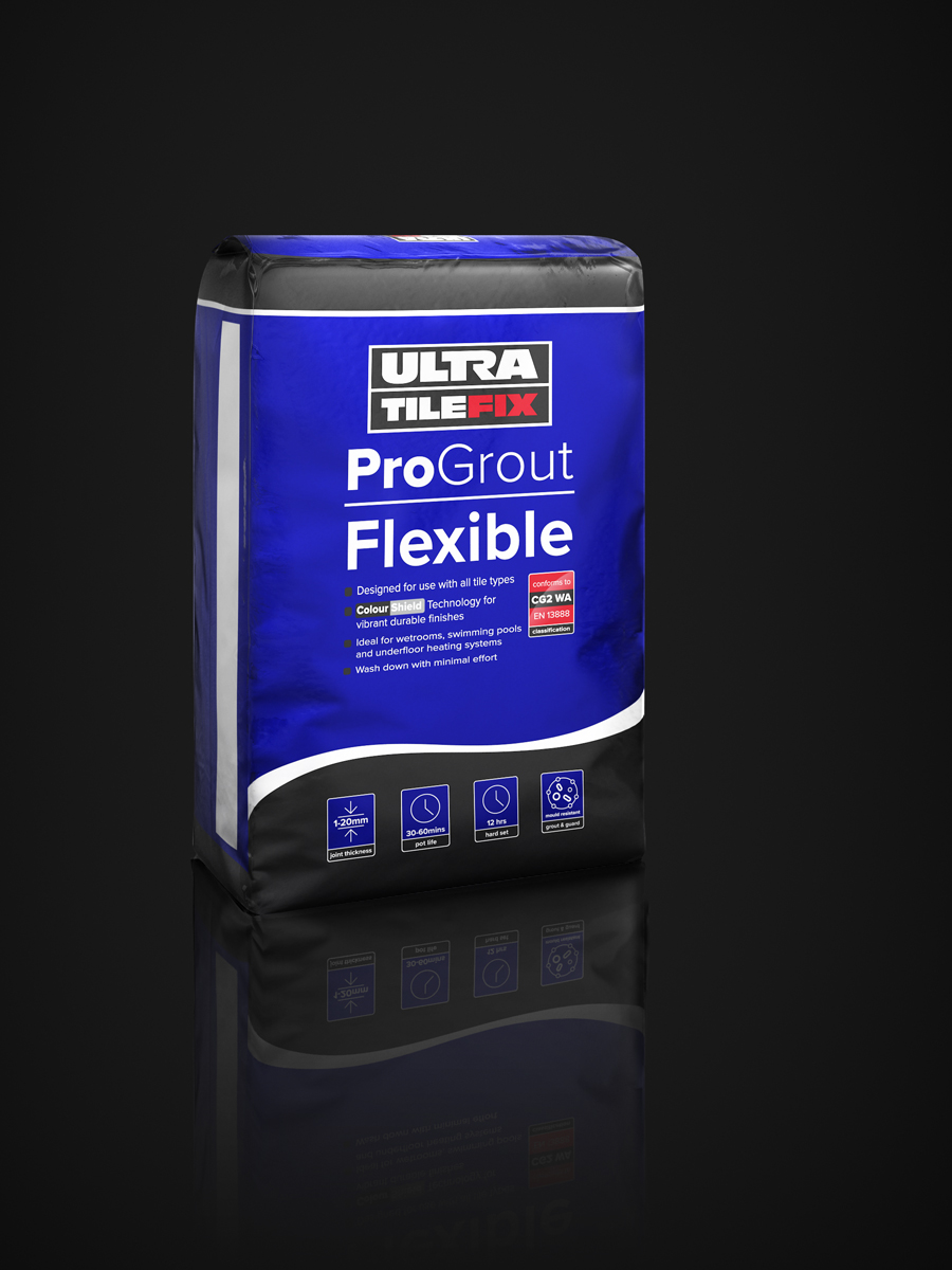 Ultra Tile Fix ProGrout Flexible Wall & Floor Grout - 10kg (Mid Grey)