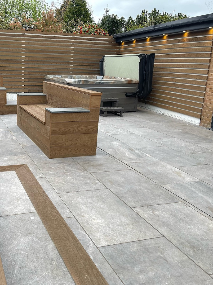 Idemo Grey XXL Outdoor Porcelain Paving Slabs - 1000x1000 Pack