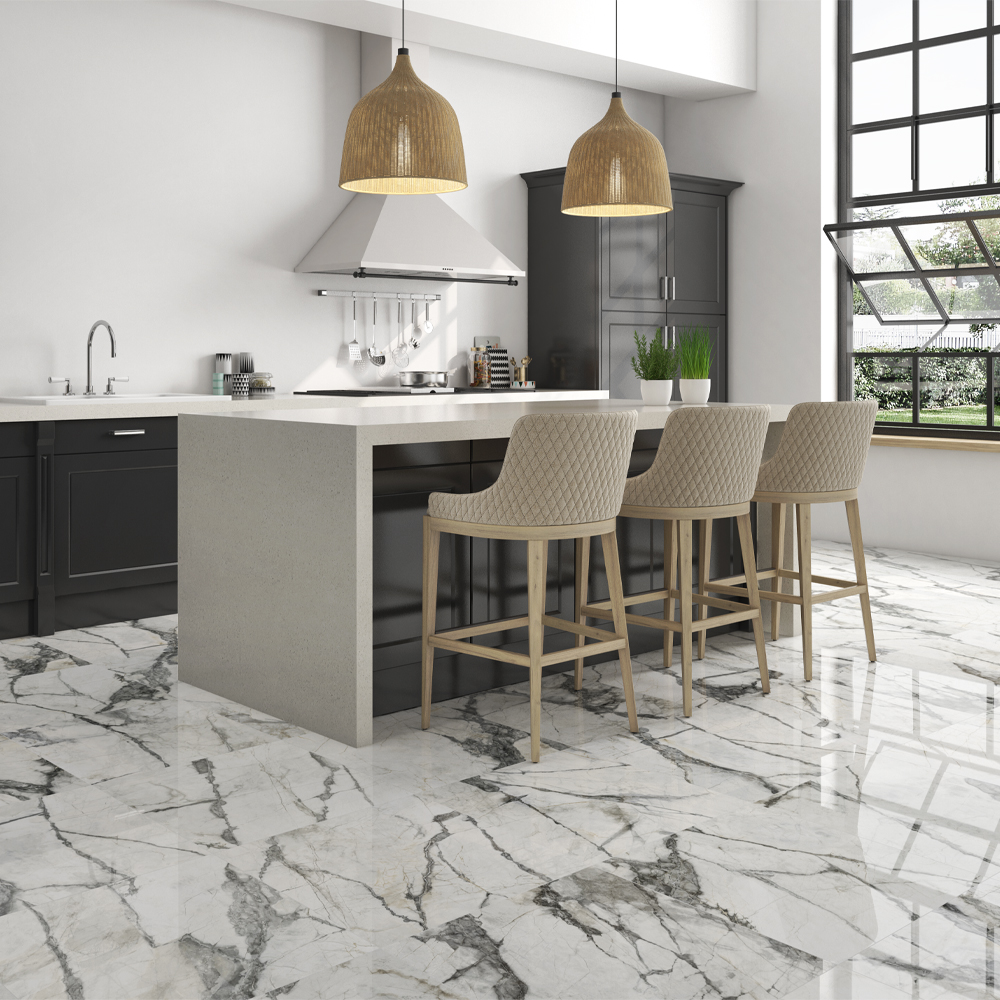 Invisible White Marble XXL Indoor Wall & Floor Tiles - 750x750mm