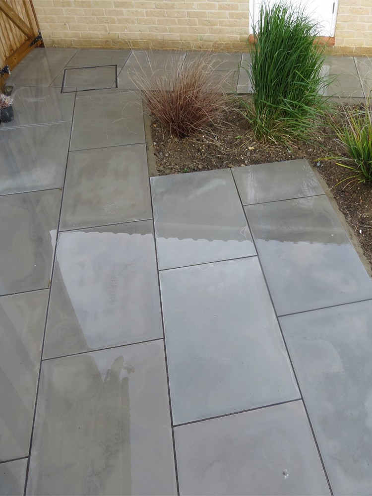 Grey Smooth & Sawn Sandstone Paving - 900x600 Pack