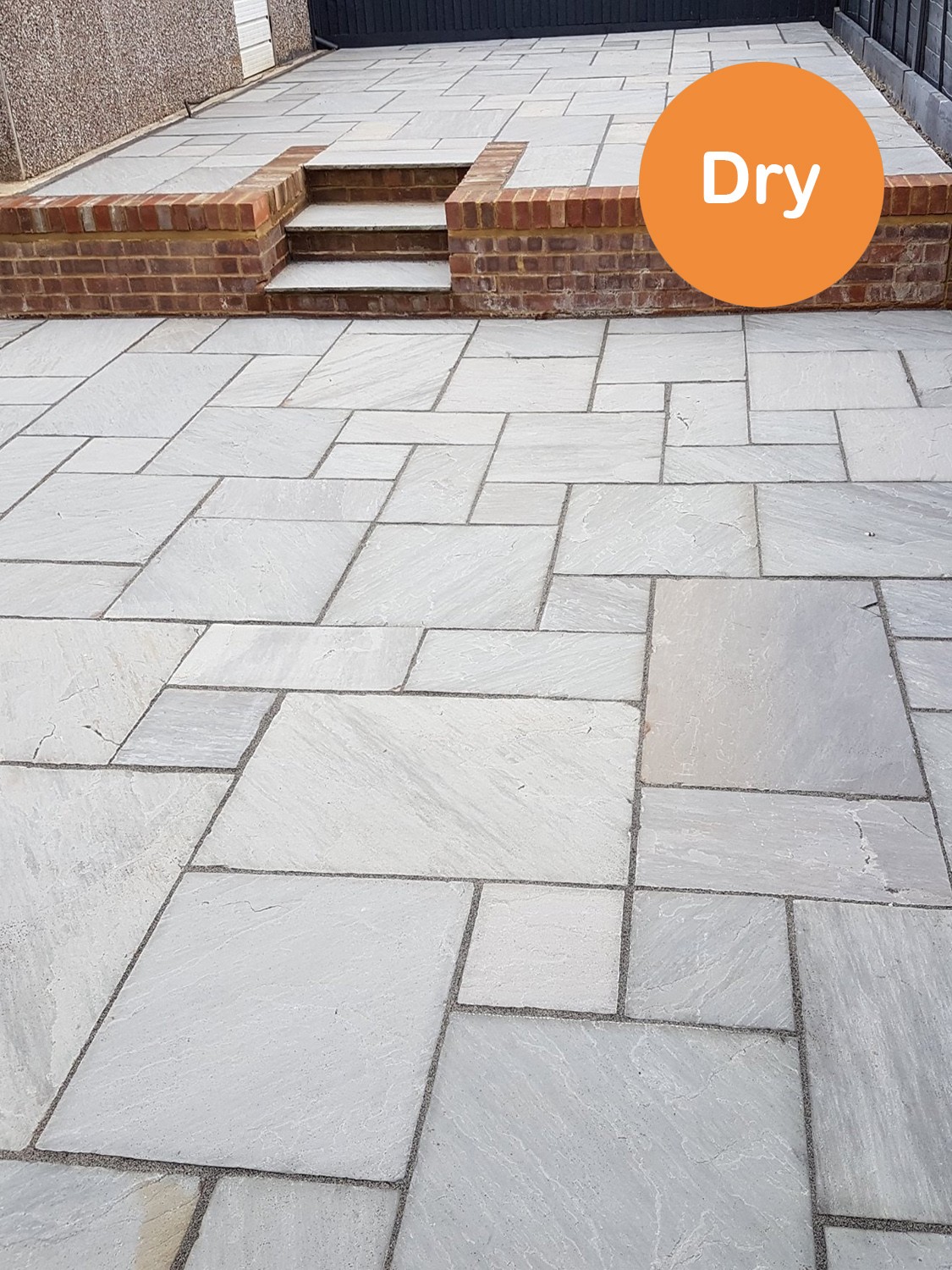 Kandla Grey Indian Sandstone Paving Slabs - Mix Size Patio Pack