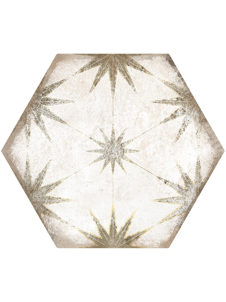 Lilya Decor Taupe Hexagon Tiles - 198x228mm