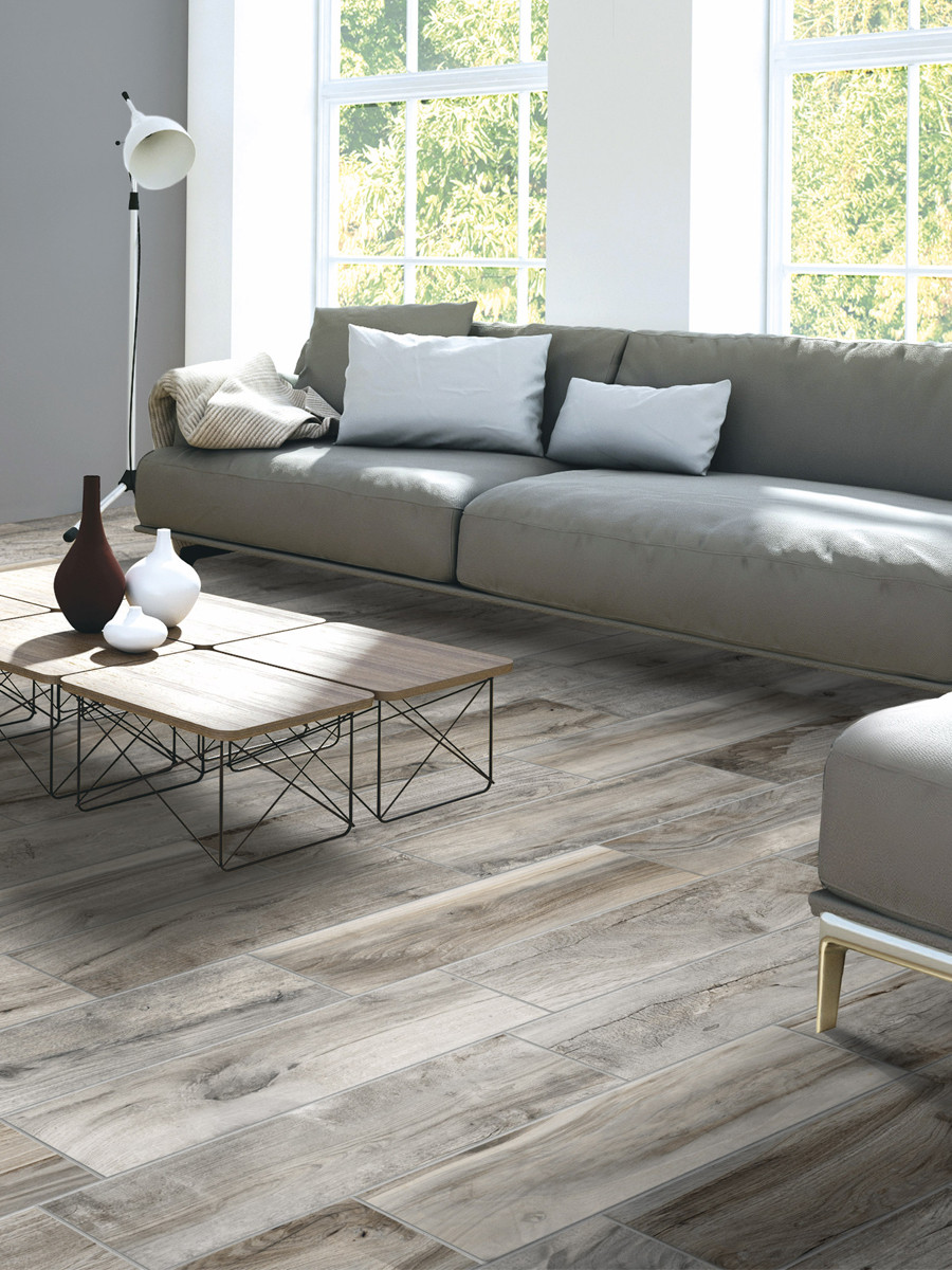 Living Tortora Italian Wood Effect Floor Tiles - 1000x150mm