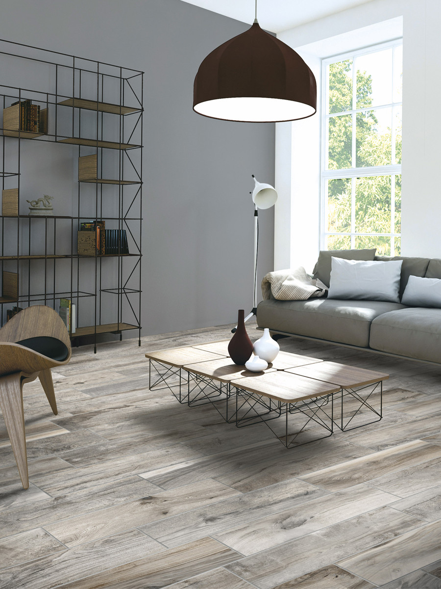 Living Tortora Italian Wood Effect Floor Tiles - 1000x150mm