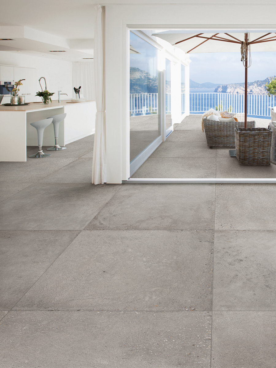 Loft Light Grey Italian Porcelain Tiles - 1000x1000mm