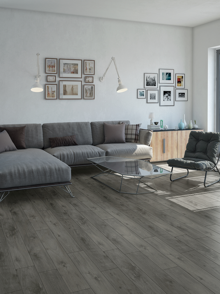 Grey Wood Effect Luxury Vinyl Tile - 1221x180