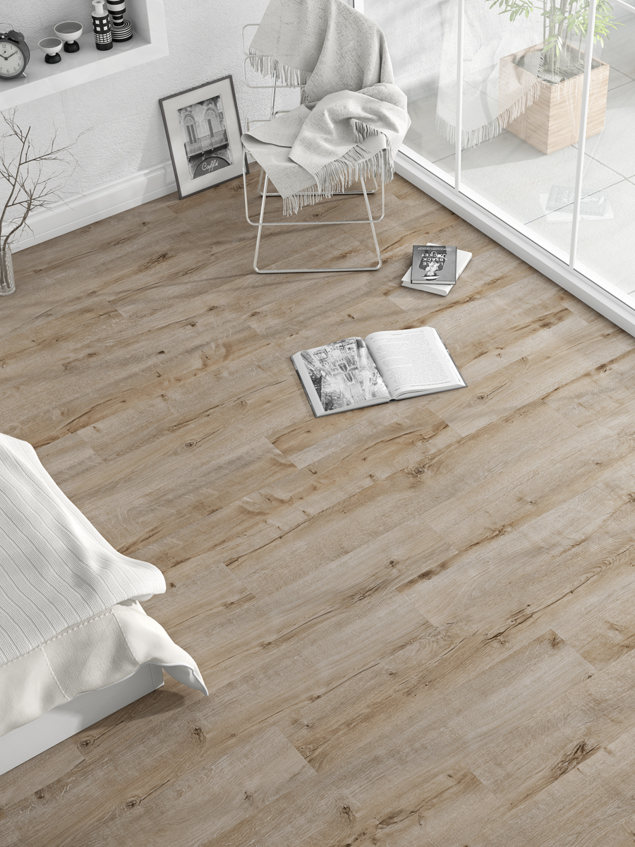 Oak Wood Click Laminate Flooring - 1200x191x8(mm)