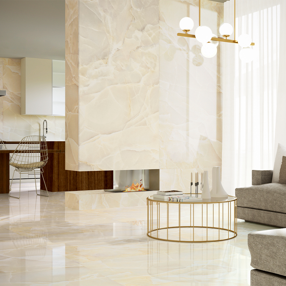 Sable Onyx Effect Porcelain Tiles - 1200x600mm