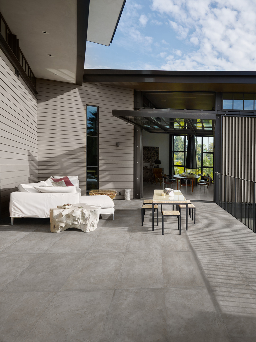 Plaza Grigio Anti-Bactrial Porcelain Tile - 1200x600mm