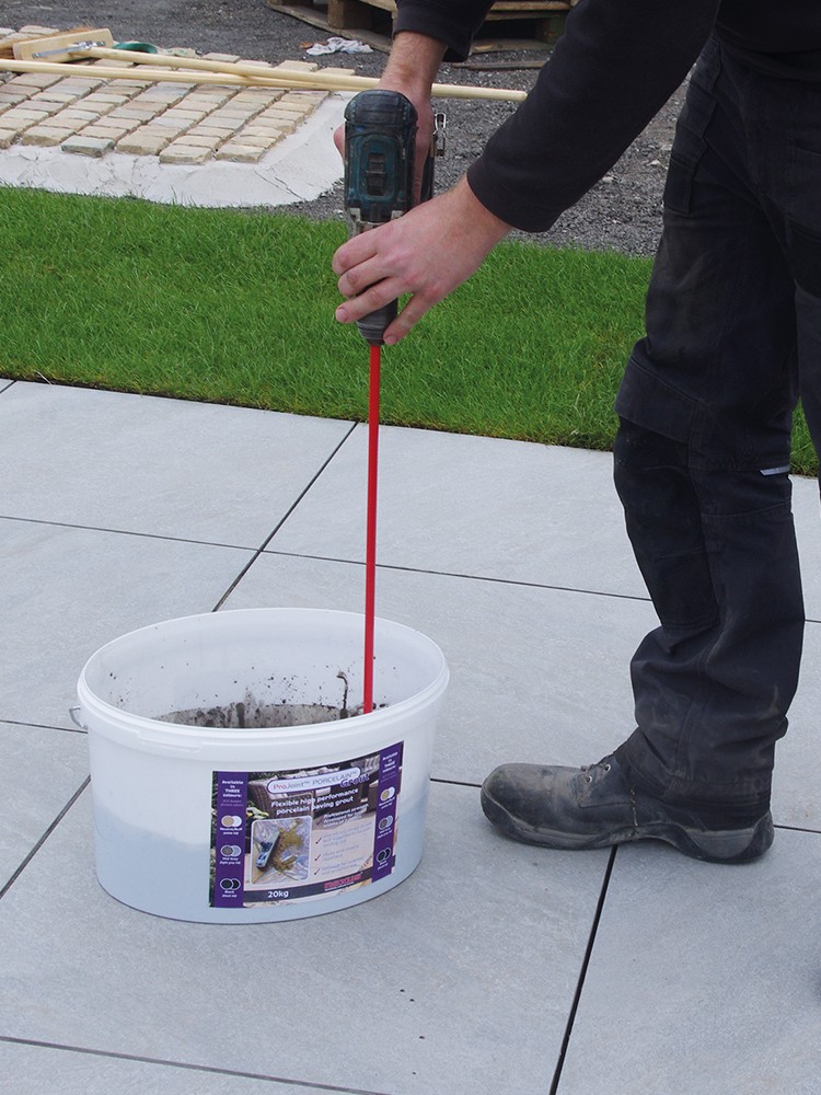 Pro Joint Porcelain Grout Flexible & High Strength Porcelain Paving Grout - 20kg Tub (White)