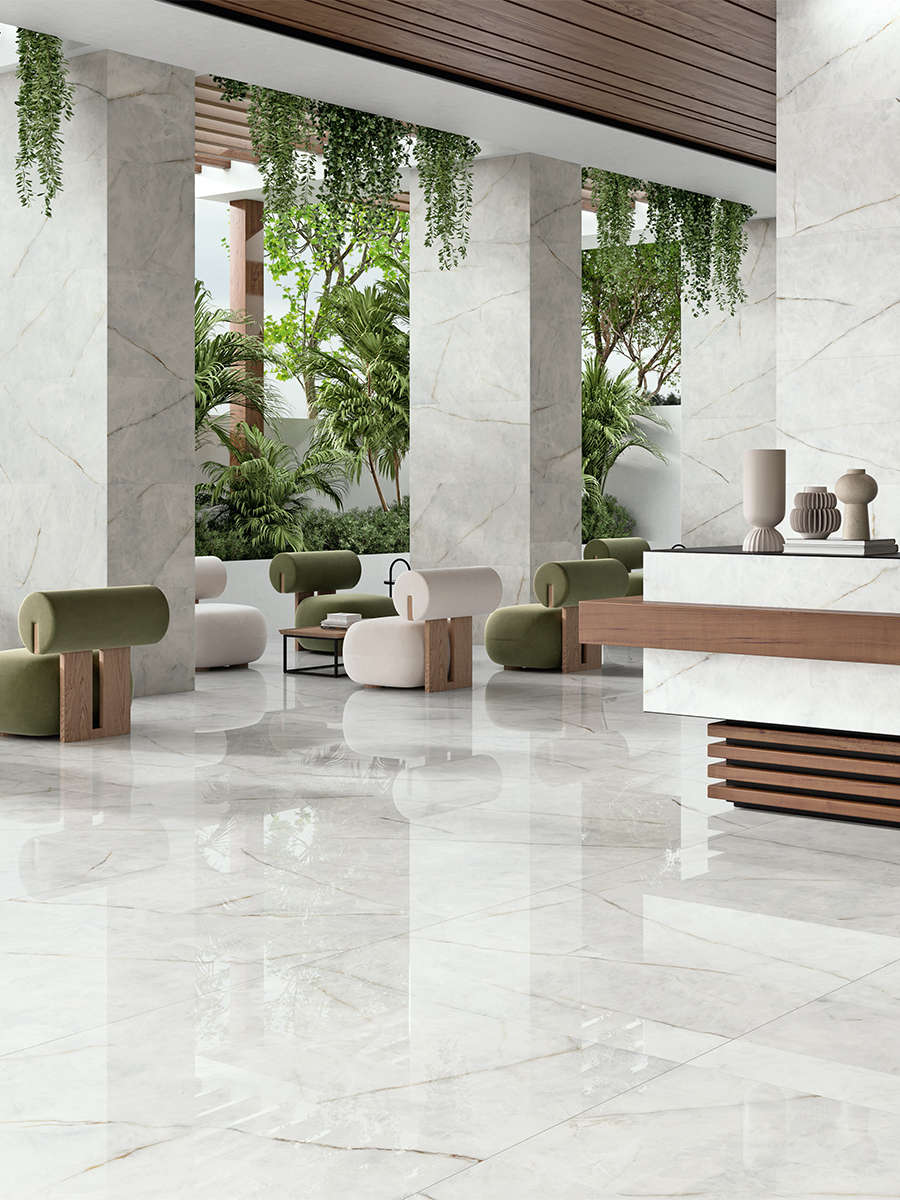 Quartz Polished Porcelain Tile - 1200x600mm