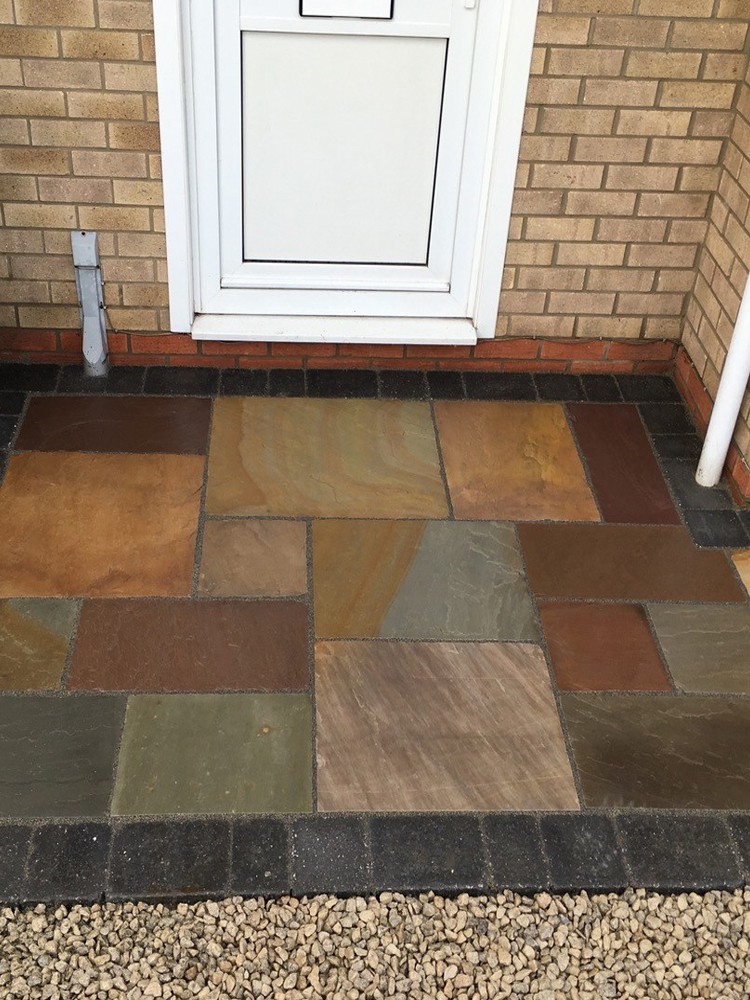 Raj Blend Indian Sandstone Paving Slabs - Mix Size Patio Pack