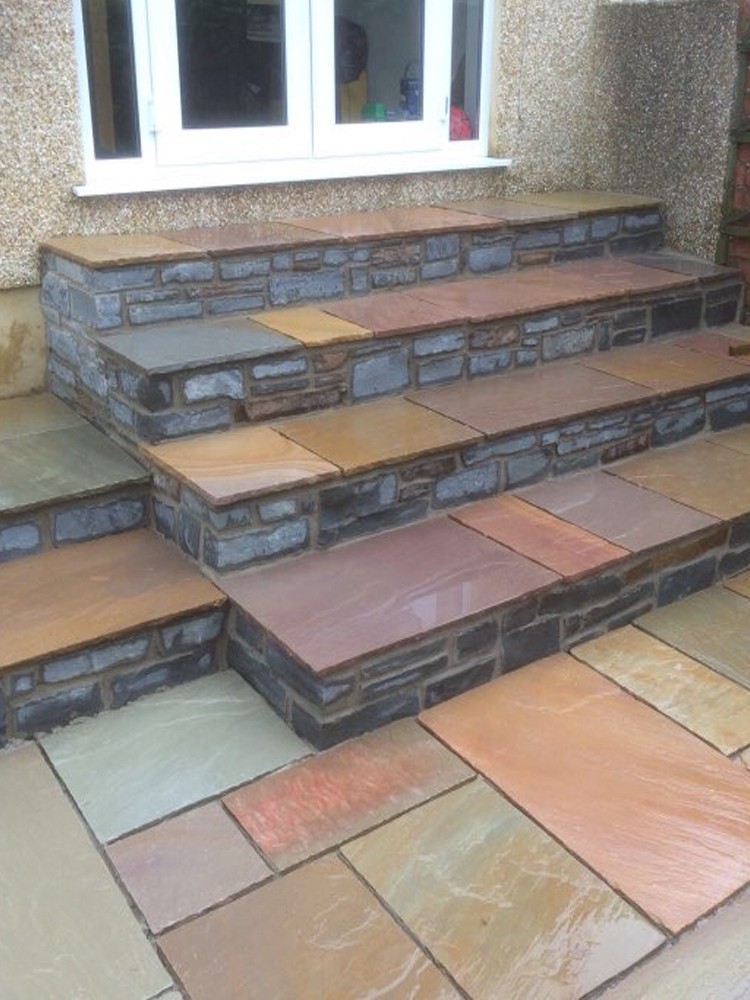 Raj Blend Indian Sandstone Paving Slabs - Mix Size Patio Pack