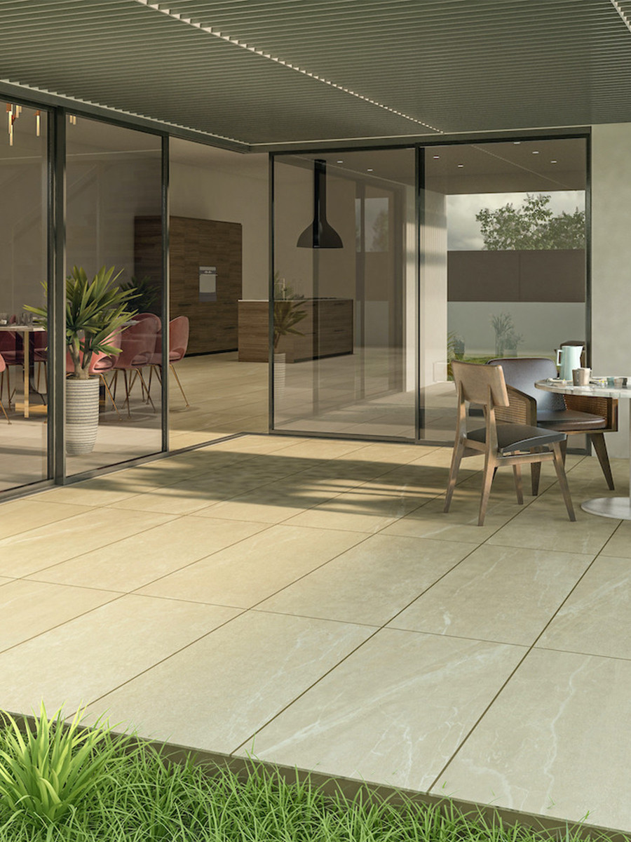 Roca Beige Outdoor Tile - 900x600x16mm