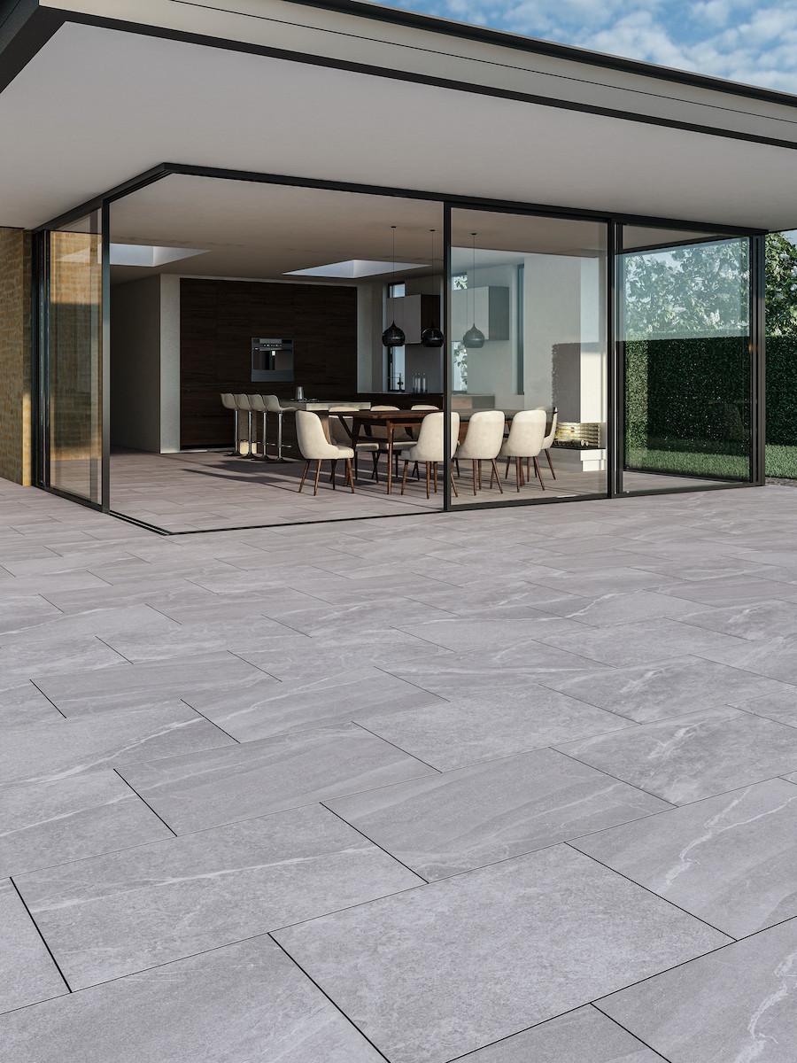 Roca Grey Outdoor Porcelain Slabs - 900x600x20mm