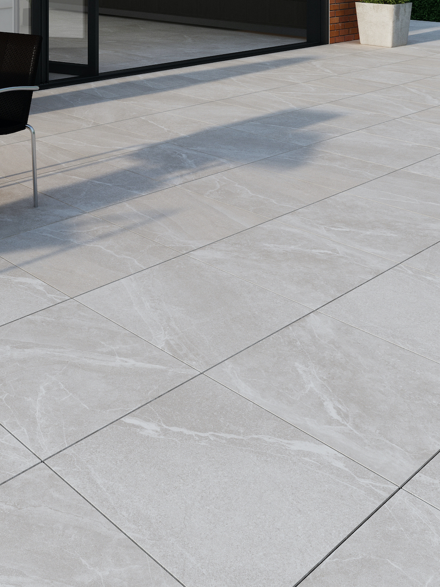 Roca Grey Outdoor Porcelain Paving Slabs - 600x600x16mm