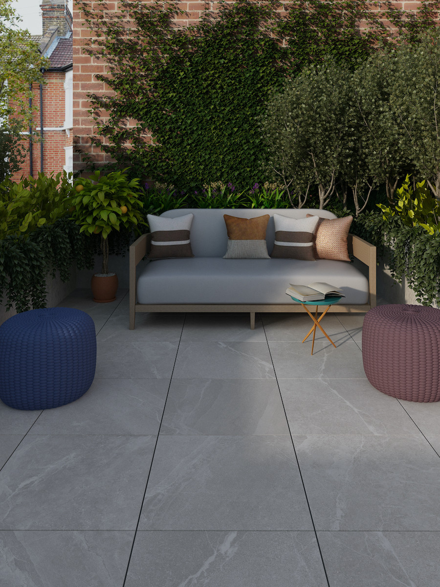 Roca Grey Outdoor Porcelain Paving Slabs - 600x600x16mm