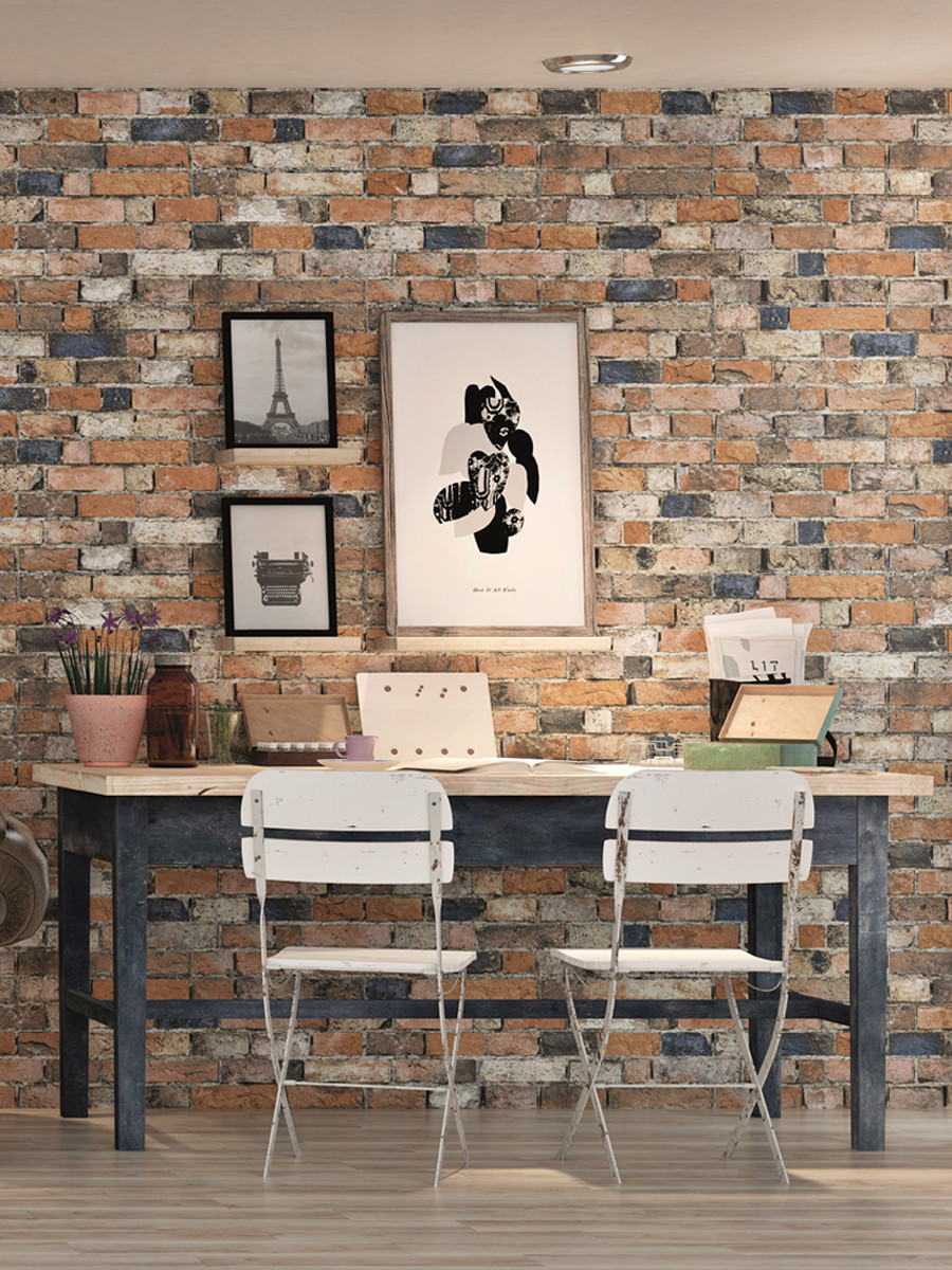 Rustic Brick Effect Porcelain Wall Tiles - 170x520mm