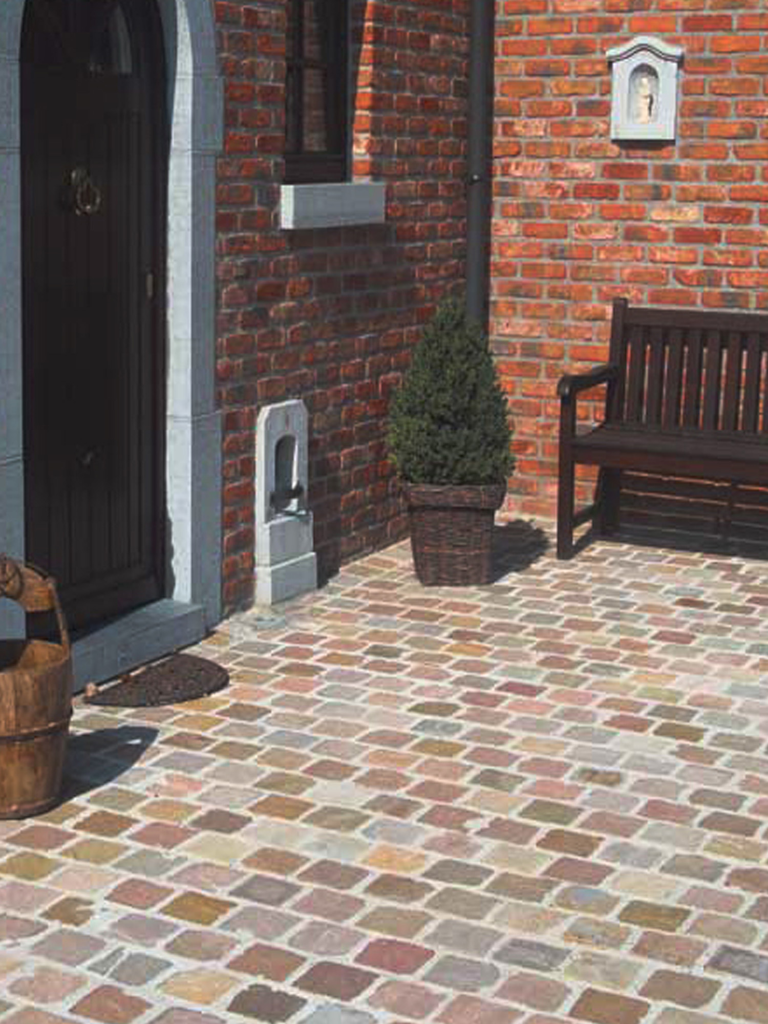 Raj Green Natural Sandstone Setts - 100x100 Pack