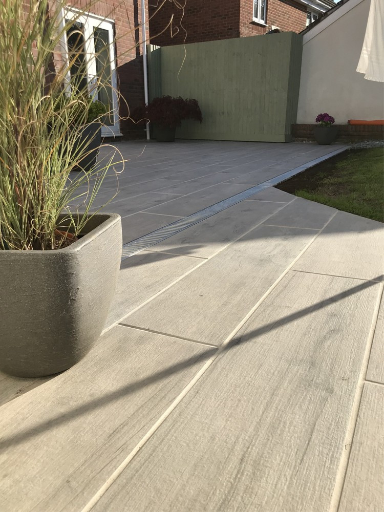 Silver Birch Wood Effect Outdoor Porcelain Paving - 1200x300x20mm