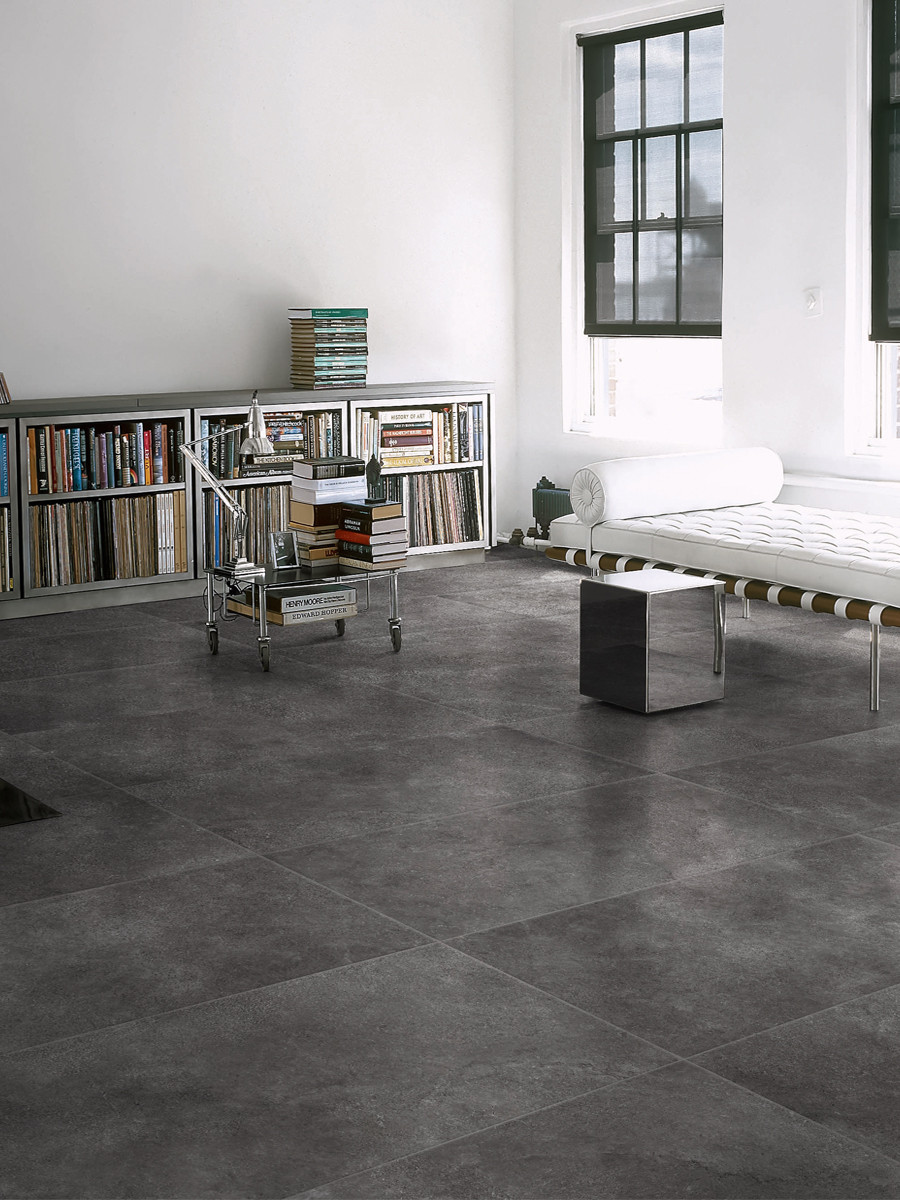 Stream Anthracite Italian Indoor Wall & Floor Tiles - 600x600(mm)