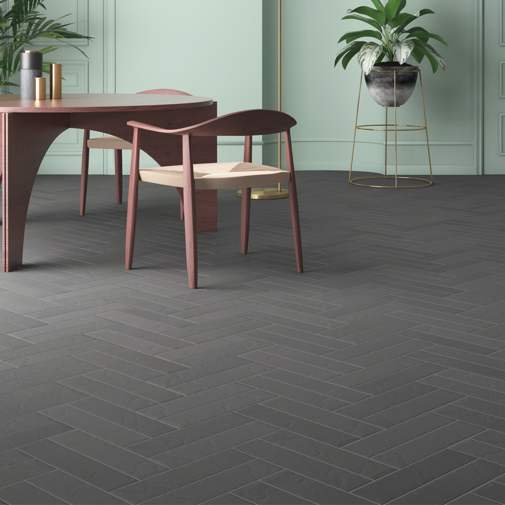 Toronto Greige Brick Effect Porcelain Wall & Floor Tile - 88x368mm