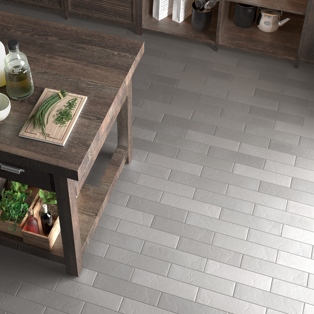 Toronto Perla Brick Effect Porcelain Wall & Floor Tile - 88x368mm