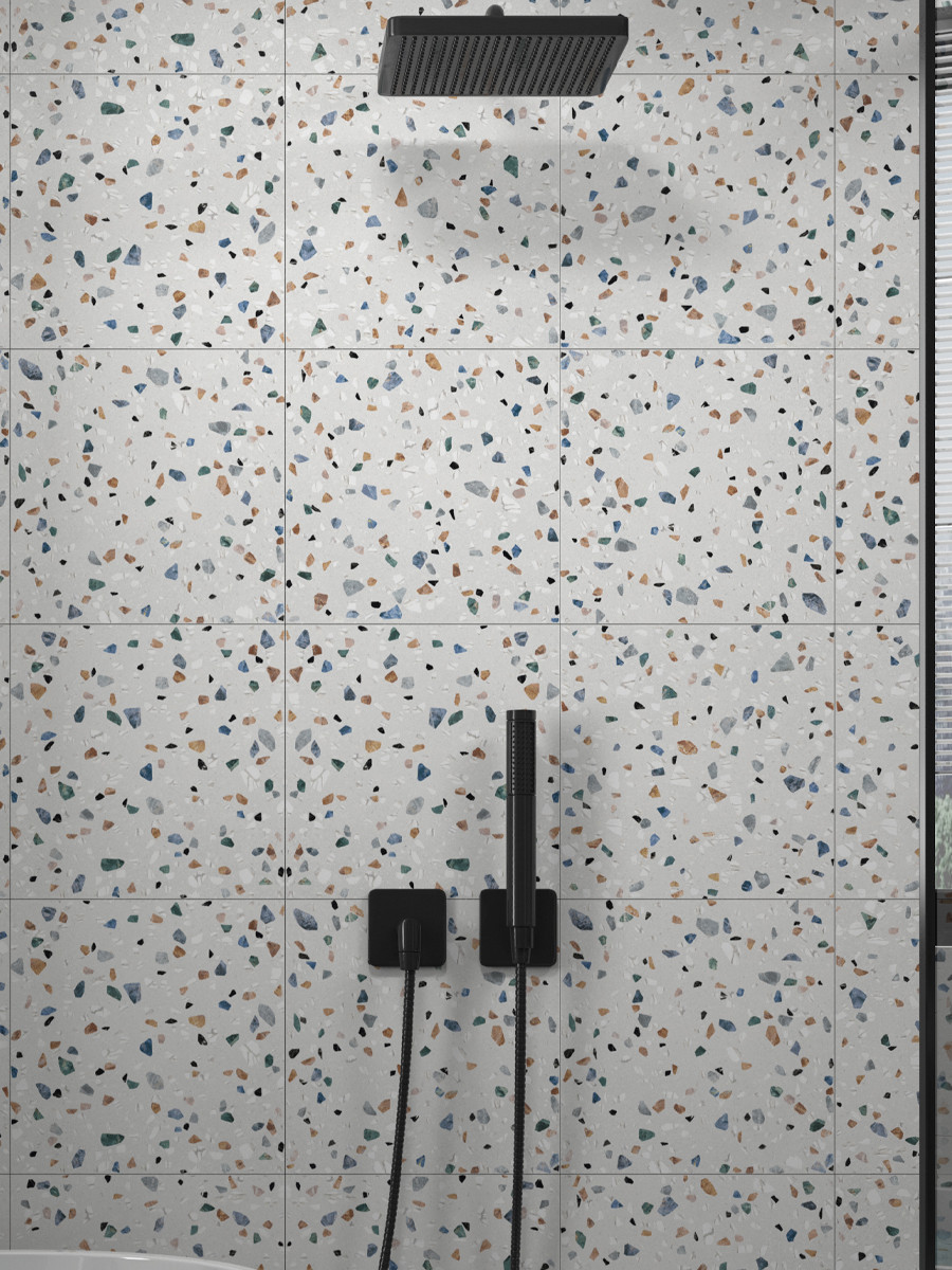 Terrazzo Tutti Frutti Porcelain Tiles - 200x200mm