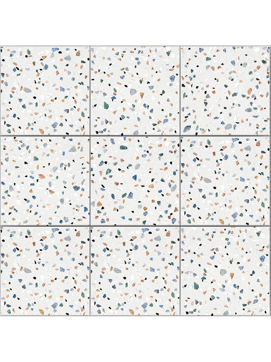 Terrazzo Tutti Frutti Porcelain Tiles - 200x200mm