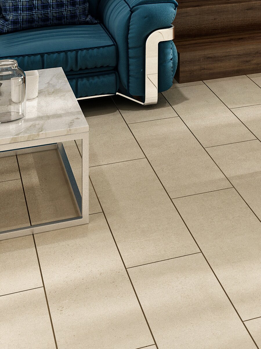 Urban Crema Non Slip Porcelain Floor & Wall Tiles - 1200x300mm