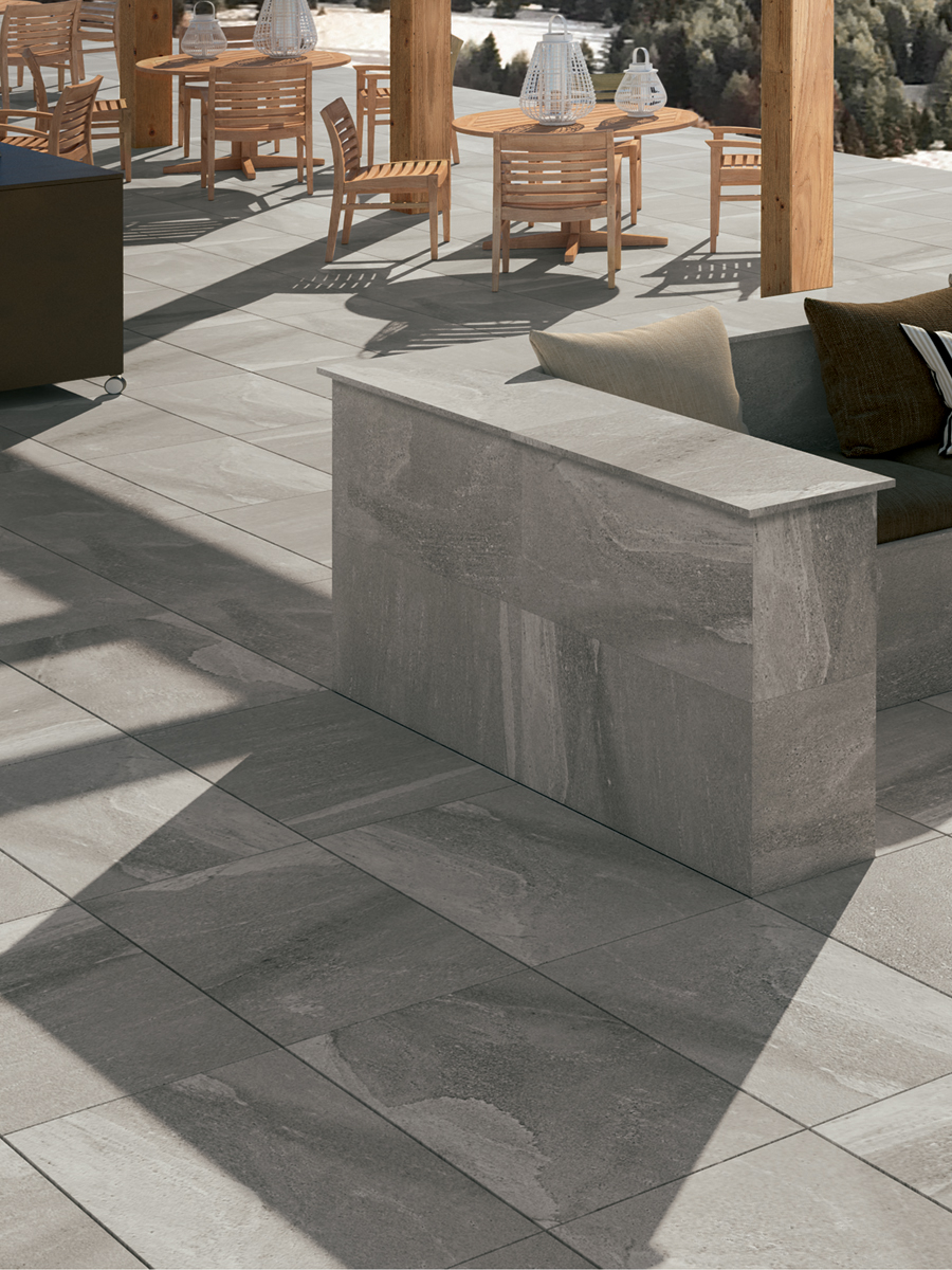 Valhalla Grigio Italian Outdoor Porcelain Paving Slabs - 1000x500 Pack