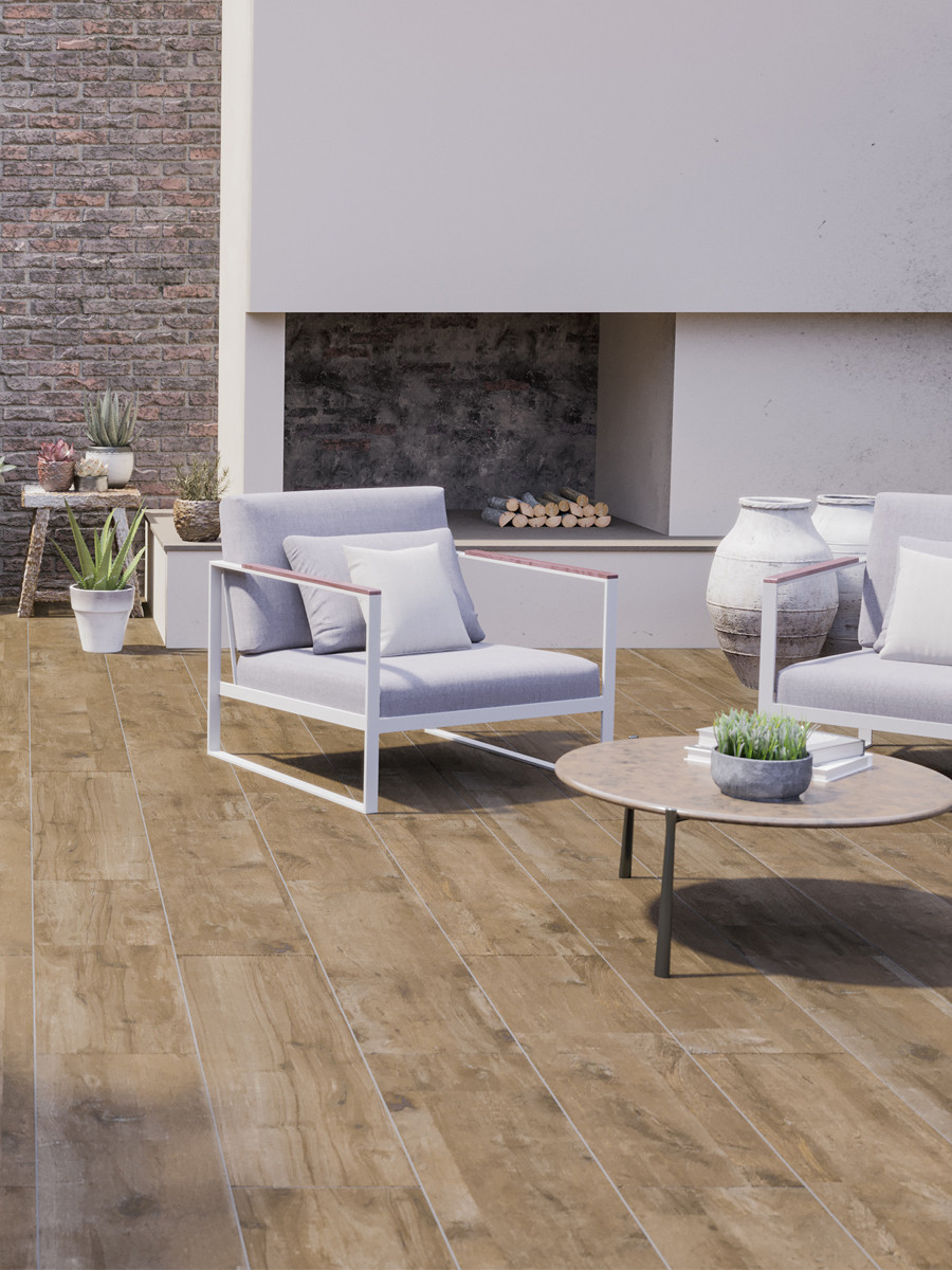 Antiqua Rovere Italian Wood Effect Outdoor Porcelain - 1200x300mm