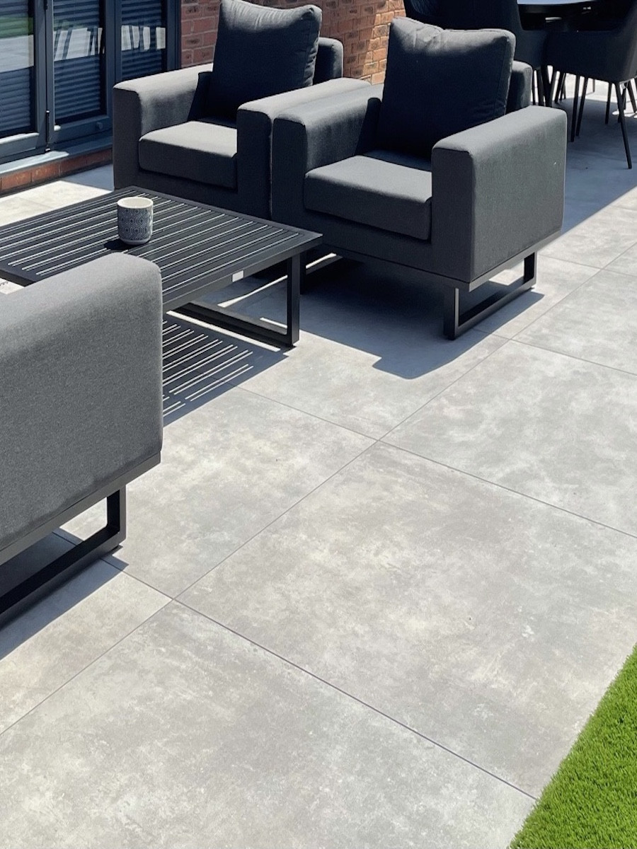 Volcano Grey XXL Outdoor Porcelain Paving Slabs - 1000x1000 Pack