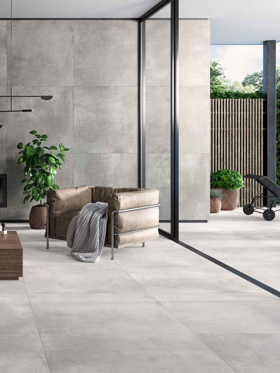 XXXL Volcano White Luxury Italian Wall & Floor Tile - 1000x1000